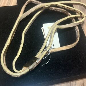 Elegant Tan Leather Women's necklace